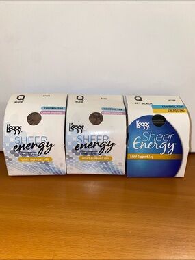 L’eggs Sheer Energy Light Support Panty Hose Size Q Bundle